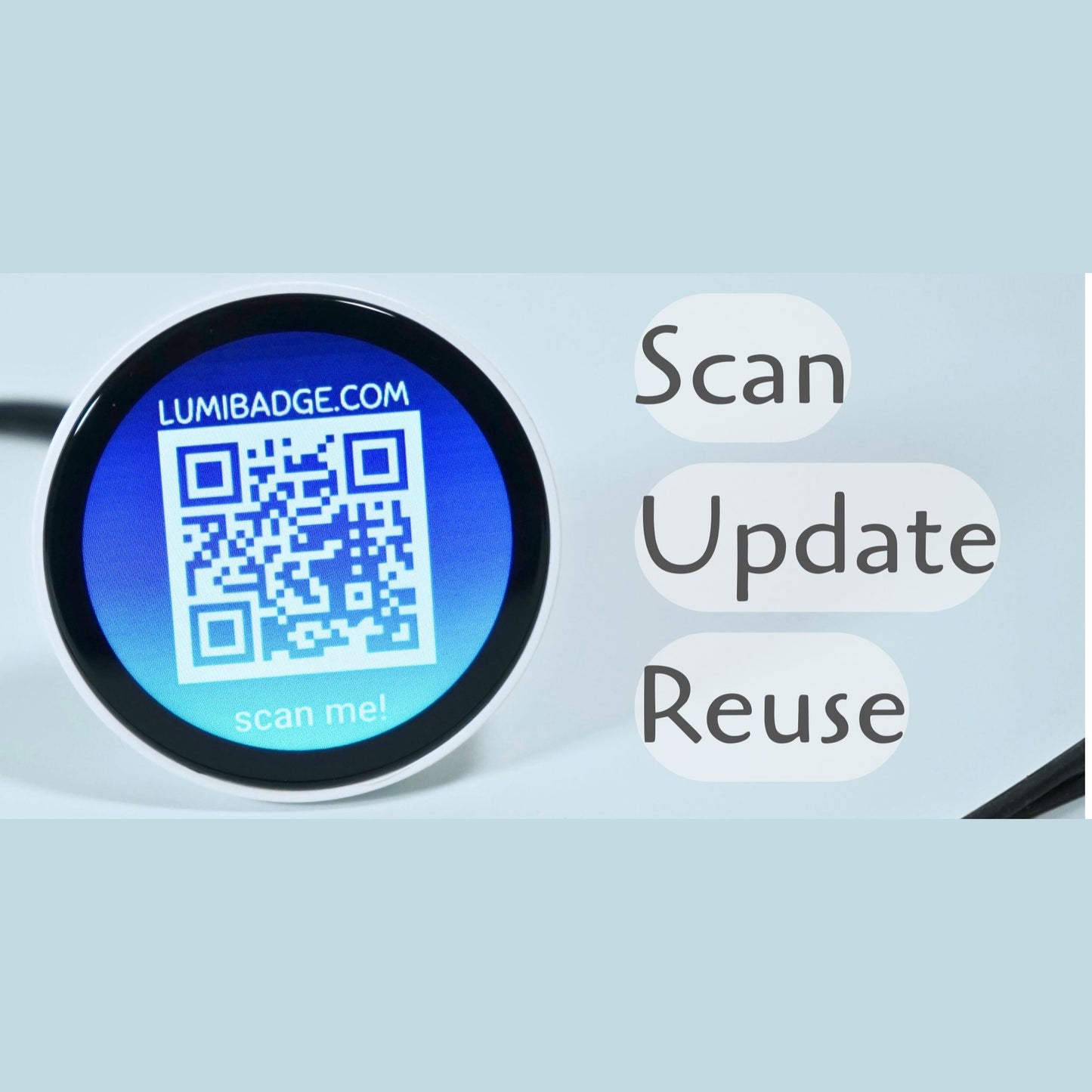 Lumibadge™ Bluetooth LED Badge: Smart Name Tag & Video loop Display